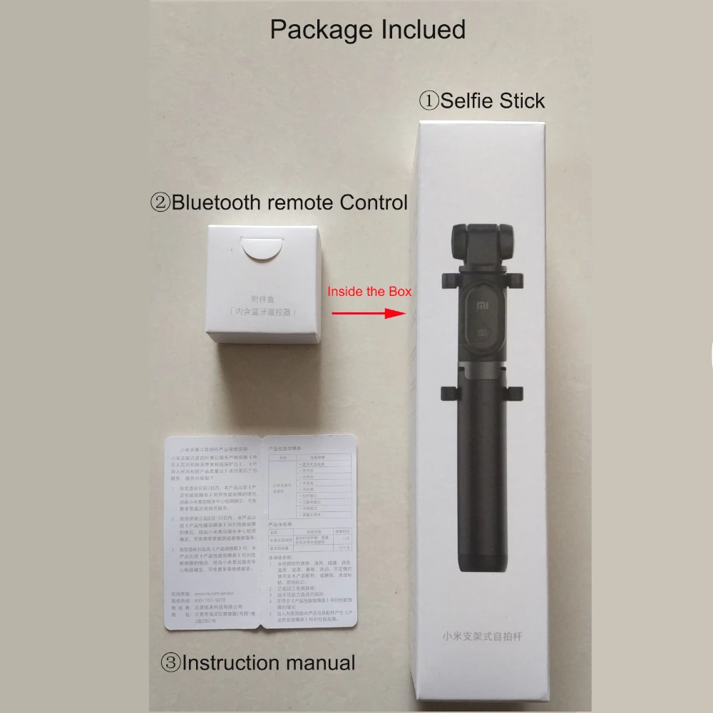 Оригинальная селфи-палка xiaomi для телефона Bluetooth мини-Трипод селфи-Палка с