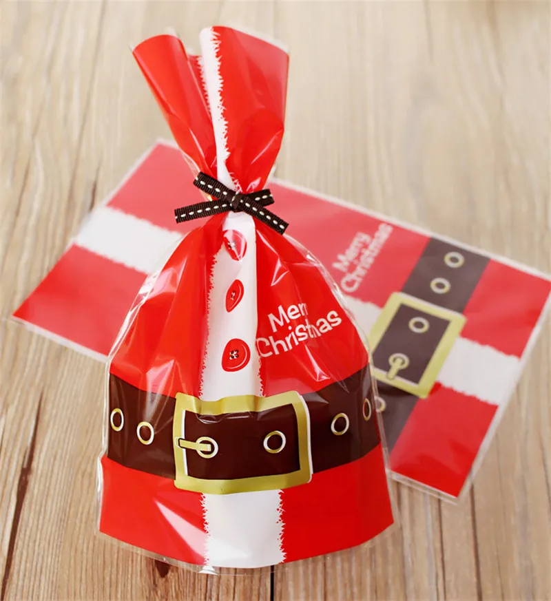100 Pcs/lot Plastic Biscuit Cookie Candy Bags Baking Packs Santa Claus Clothes Pattern For Christmas Xmas Party Gift
100 Pcs/lot Plastic Biscuit Cookie Candy Bags Baking Packs Santa Claus Clothes Pattern For Christmas Xmas Party Gift