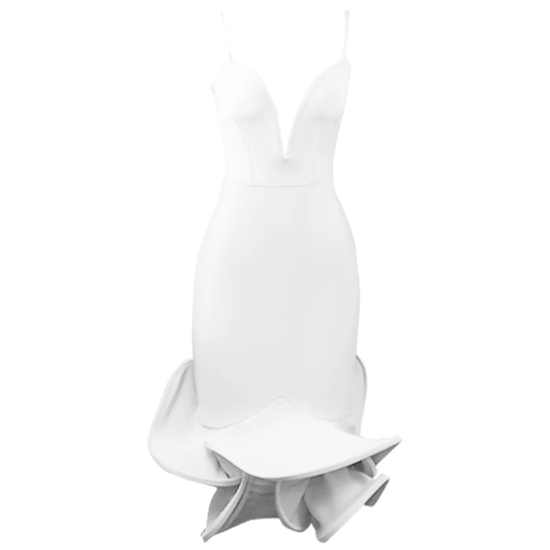 High Quality Pink White Black Slip Ruffles Rayon Bandage Dress Elegant Evening Party Dress
High Quality Pink White Black Slip Ruffles Rayon Bandage Dress Elegant Evening Party Dress