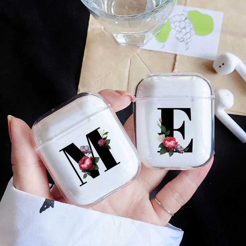 Черный чехол для Airpods 2/1 милый наушников Airpod Air Pod с цветком|Аксессуары наушников| |