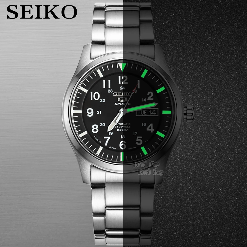 Часы seiko мужские с 5 автоматическими часами брендовые водонепроницаемые