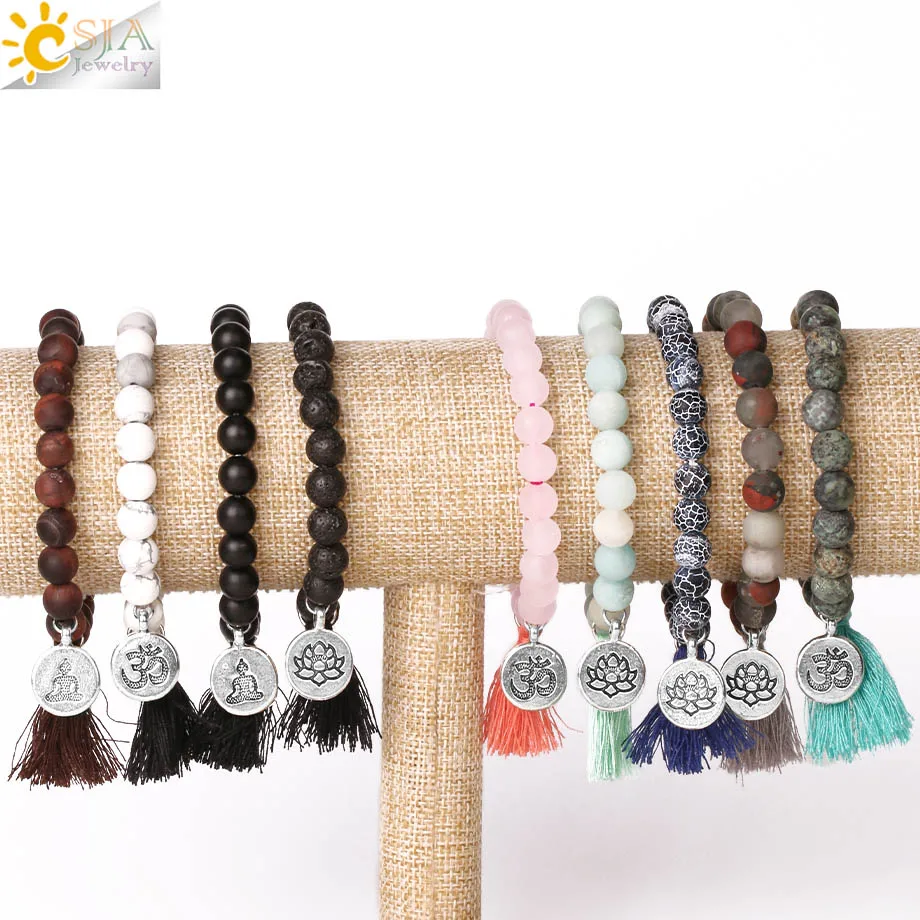 CSJA Healing Natural Stone Bracelet Yoga Tassel Bracelets for Women Men Red Tiger Eye Turquoise Crystal Beads Reiki Jewelry G834
CSJA Healing Natural Stone Bracelet Yoga Tassel Bracelets for Women Men Red Tiger Eye Turquoise Crystal Beads Reiki Jewelry G834