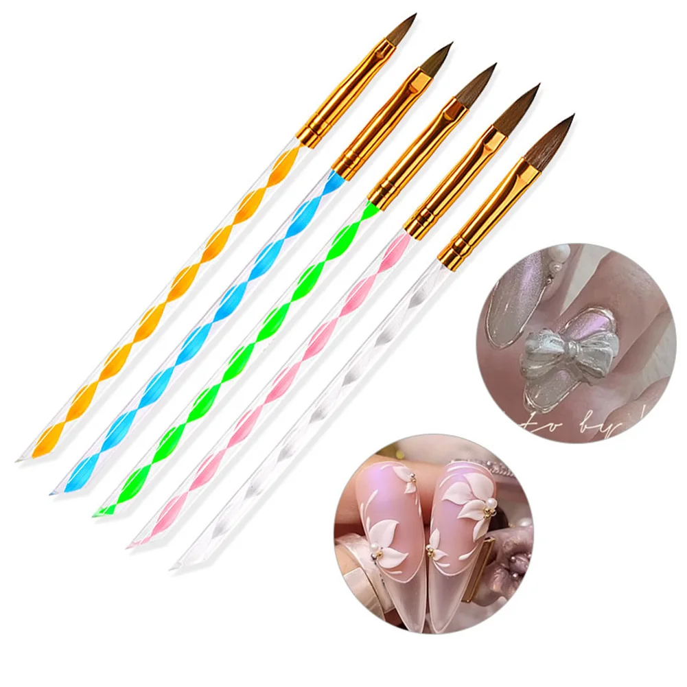 Nail Art Brushes 5pcs Set Nail Gel Polish Painting Pen Kit Nail Liner Pen Acrylic Imitation Mink Hair Crystal Pen Nail Tools
Nail Art Brushes 5pcs Set Nail Gel Polish Painting Pen Kit Nail Liner Pen Acrylic Imitation Mink Hair Crystal Pen Nail Tools