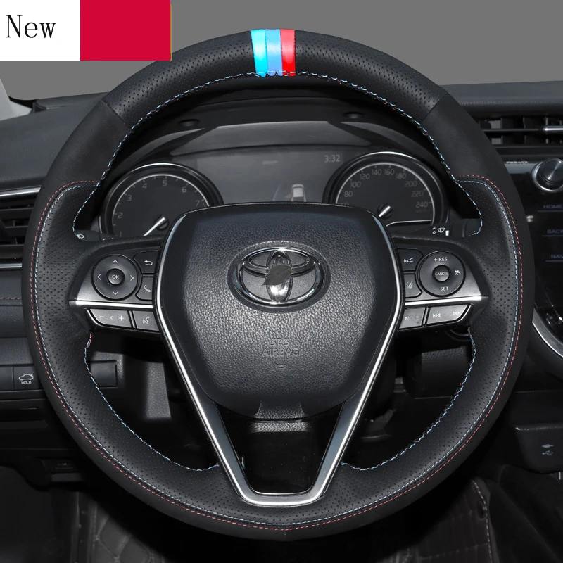 for Toyota Levin Camry Highlander RAV4 Prado New Corolla Hand-Stitched Leather Suede Car Steering Wheel Cover Car Accessories
for Toyota Levin Camry Highlander RAV4 Prado New Corolla Hand-Stitched Leather Suede Car Steering Wheel Cover Car Accessories