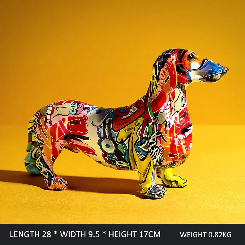 Simple Modern Creative Colorful Dachshund Dog Decoration Home Wine Cabinet Office Decoration Desktop Decoration Crafts Art
Simple Modern Creative Colorful Dachshund Dog Decoration Home Wine Cabinet Office Decoration Desktop Decoration Crafts Art
