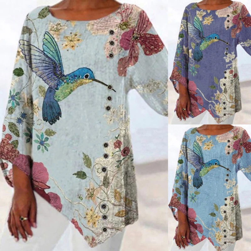 2021 Vintage Harajuku Print Blouse Women Shirts Casual O-Neck Long Sleeve Tops Pullover Female Fashion Irregular Hem Loose Blusa
2021 Vintage Harajuku Print Blouse Women Shirts Casual O-Neck Long Sleeve Tops Pullover Female Fashion Irregular Hem Loose Blusa