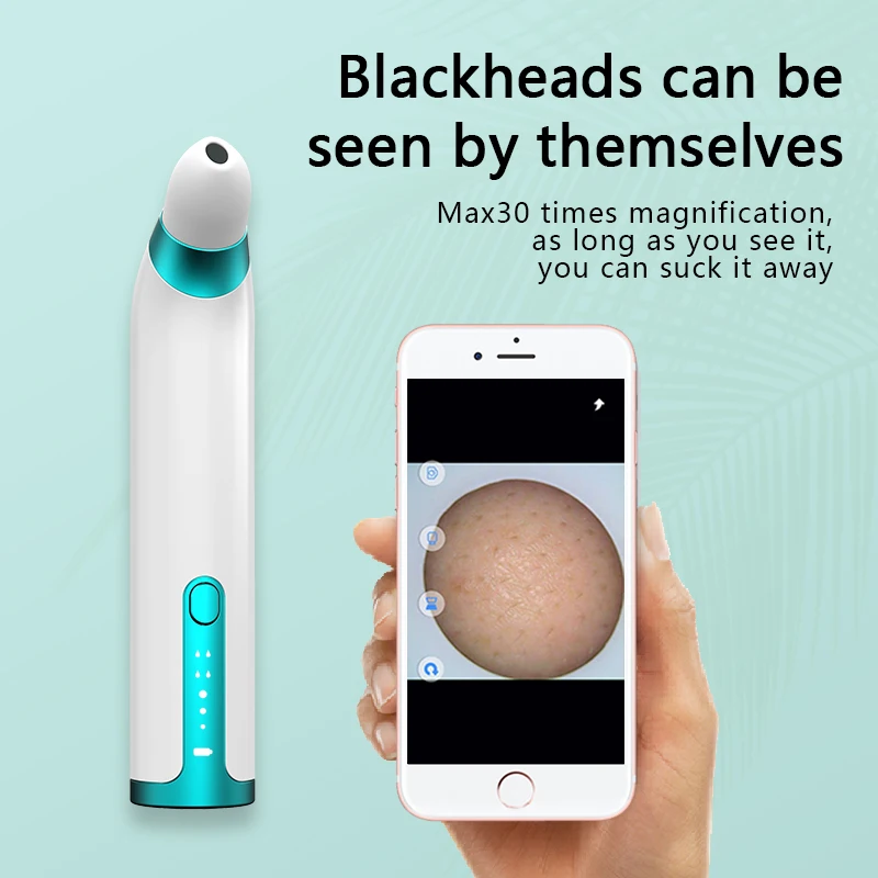Electric Bulit-in WIFI Camera Visual Blackhead Remover 3 Gears 65kpa Vacuum Pore Cleaner Acne Removal Nose Face Beauty Care Tool
Electric Bulit-in WIFI Camera Visual Blackhead Remover 3 Gears 65kpa Vacuum Pore Cleaner Acne Removal Nose Face Beauty Care Tool