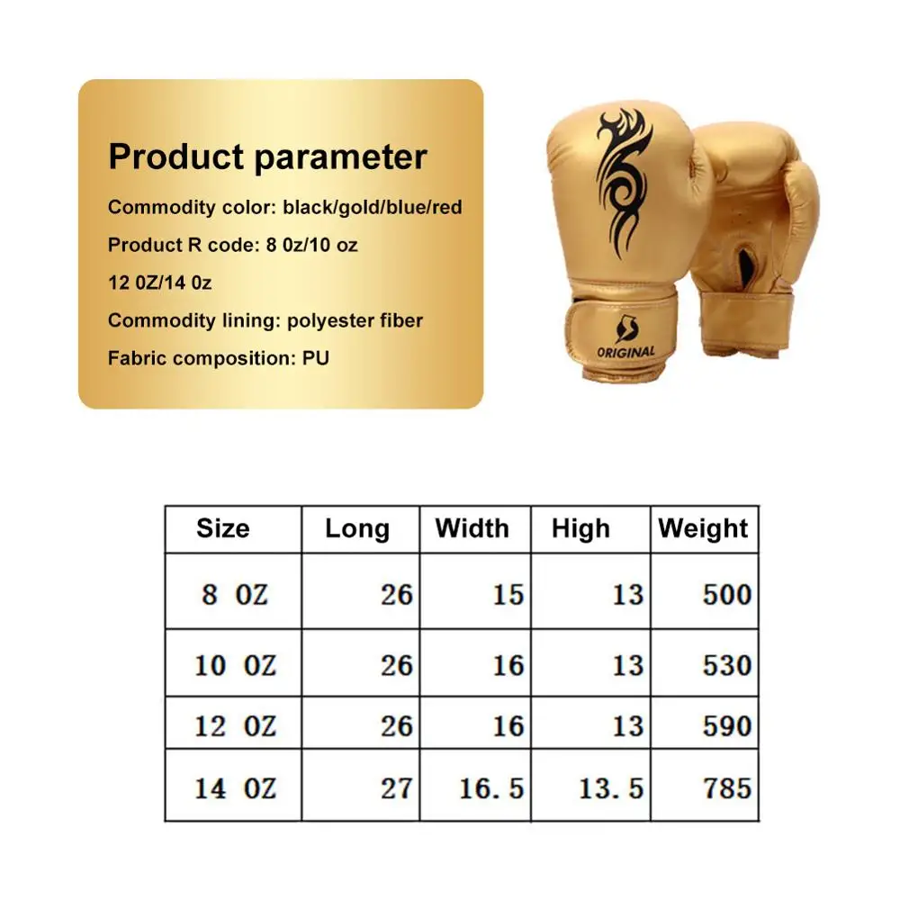 Kick Boxing Gloves for Men Women PU Karate Muay Thai Free Fight MMA Sanda Training Adults Kids Equipment
Kick Boxing Gloves for Men Women PU Karate Muay Thai Free Fight MMA Sanda Training Adults Kids Equipment