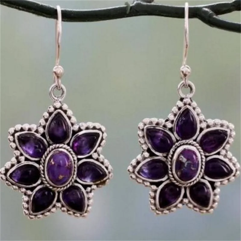 Fashion Exquisite Inlaid Purple Crystal Flower Women Earrings Wedding Engagement Earring Party Gifts For Her
Fashion Exquisite Inlaid Purple Crystal Flower Women Earrings Wedding Engagement Earring Party Gifts For Her