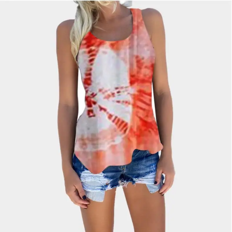 2021 Fashion Sexy Vest Women Summer Shirt Casual Sleeveless Tie Dye T Shirt Tank Tops Blusas Femininas Plus Size 5XL NEW 
2021 Fashion Sexy Vest Women Summer Shirt Casual Sleeveless Tie Dye T Shirt Tank Tops Blusas Femininas Plus Size 5XL NEW