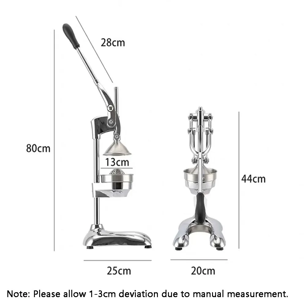 Stainless Steel Manual Hand Press Juicer Squeezer Citrus Lemon Orange Pomegranate Fruit Juice Extractor Commercial Household
Stainless Steel Manual Hand Press Juicer Squeezer Citrus Lemon Orange Pomegranate Fruit Juice Extractor Commercial Household