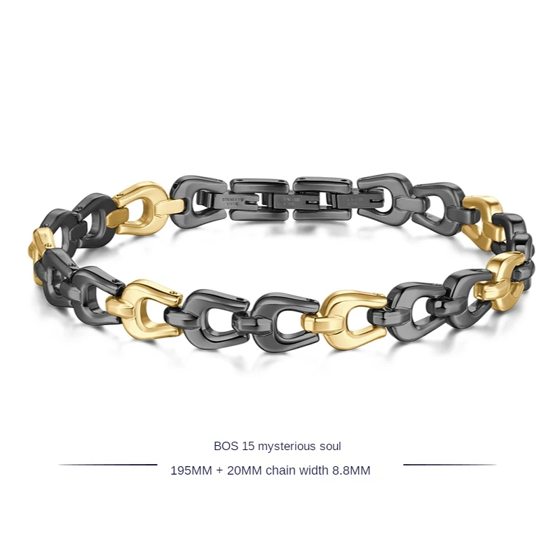 Brosway Designer Simple Men Cuff Braceletr Wide Chain Bracelet Gold Black and Silver Color Titanium Steel Bracelet Man Jewelry
Brosway Designer Simple Men Cuff Braceletr Wide Chain Bracelet Gold Black and Silver Color Titanium Steel Bracelet Man Jewelry