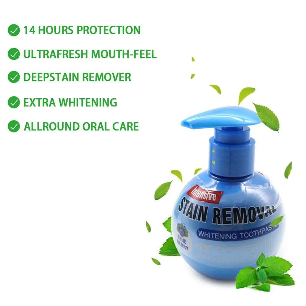 Hot sale Intensive Stain Remover Whitening Toothpaste Anti Bleeding Gums for Brushing Teeth Oral Hygiene
Hot sale Intensive Stain Remover Whitening Toothpaste Anti Bleeding Gums for Brushing Teeth Oral Hygiene