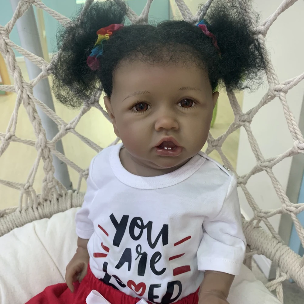 55cm Girl Clothes Real Touch Reborn Doll African American Baby Kids Toy Full Body Black Skin Simulation Funny Reborn Doll
55cm Girl Clothes Real Touch Reborn Doll African American Baby Kids Toy Full Body Black Skin Simulation Funny Reborn Doll