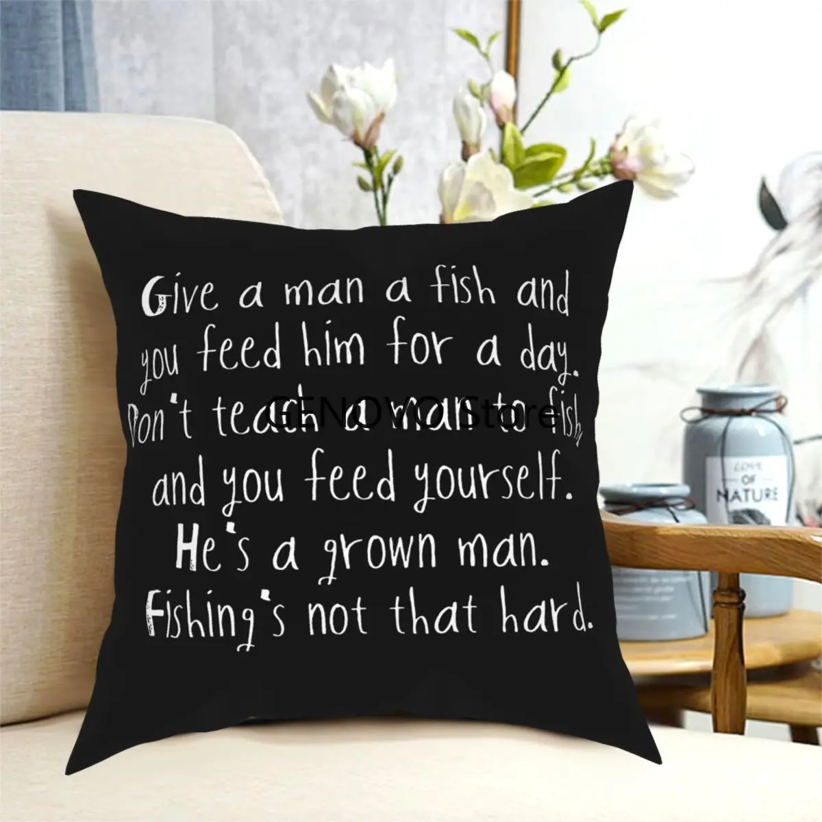 Give A Man A Fish Funny Fishing Pillowcase Throw Pillow Cover pillows decorative for living room Novelty Pillowcover Home Decor
Give A Man A Fish Funny Fishing Pillowcase Throw Pillow Cover pillows decorative for living room Novelty Pillowcover Home Decor