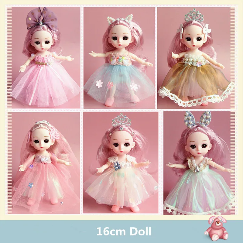 New 13 Joints Movable DIY Fashion Dress Up BJD 16 cm Doll 1/6 Princess Dress Suit Doll 3D Eyes Play House Girl Toy Children Gift
New 13 Joints Movable DIY Fashion Dress Up BJD 16 cm Doll 1/6 Princess Dress Suit Doll 3D Eyes Play House Girl Toy Children Gift