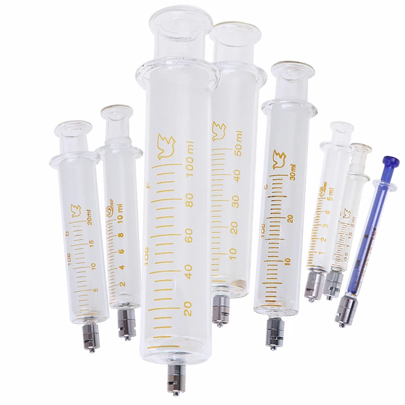1ml 2ml 5ml 10ml 20ml 30ml 50ml 100ml Glass Syringe Luer Lock Head Reusable Glass Injector Syringe
1ml 2ml 5ml 10ml 20ml 30ml 50ml 100ml Glass Syringe Luer Lock Head Reusable Glass Injector Syringe