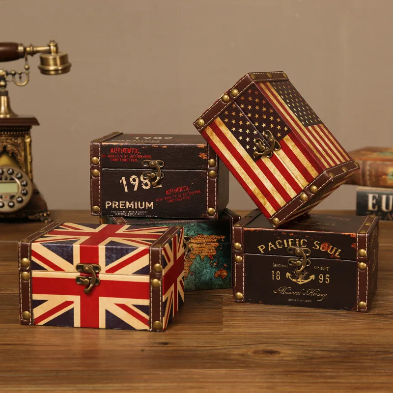 British jewelry storage box antique box home wooden storage box sugar box gift packaging
British jewelry storage box antique box home wooden storage box sugar box gift packaging
