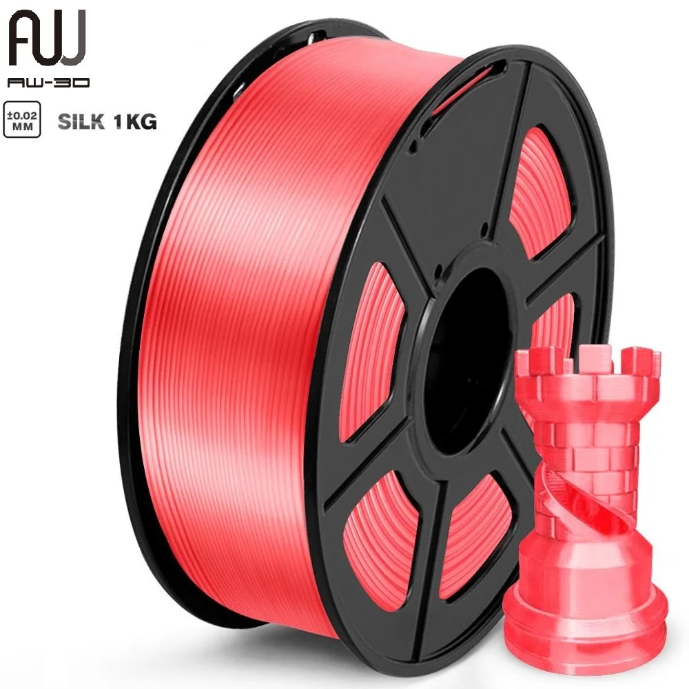 AW 3D SILK 3D Printer Filament 1.75mm Suitable For All Types Of FDM3D Printers 1KG/roll 330M Tolerance: +/-0.02MM Non-toxic 
AW 3D SILK 3D Printer Filament 1.75mm Suitable For All Types Of FDM3D Printers 1KG/roll 330M Tolerance: +/-0.02MM Non-toxic