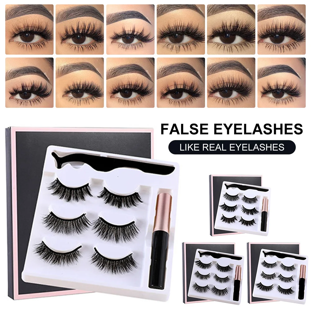3 Pairs Magnetic False Lashes Eyeliner and Eyelashes Kit with Tweezers Cosmetics Tools Waterproof Sweat-proof Lasting Natural
3 Pairs Magnetic False Lashes Eyeliner and Eyelashes Kit with Tweezers Cosmetics Tools Waterproof Sweat-proof Lasting Natural