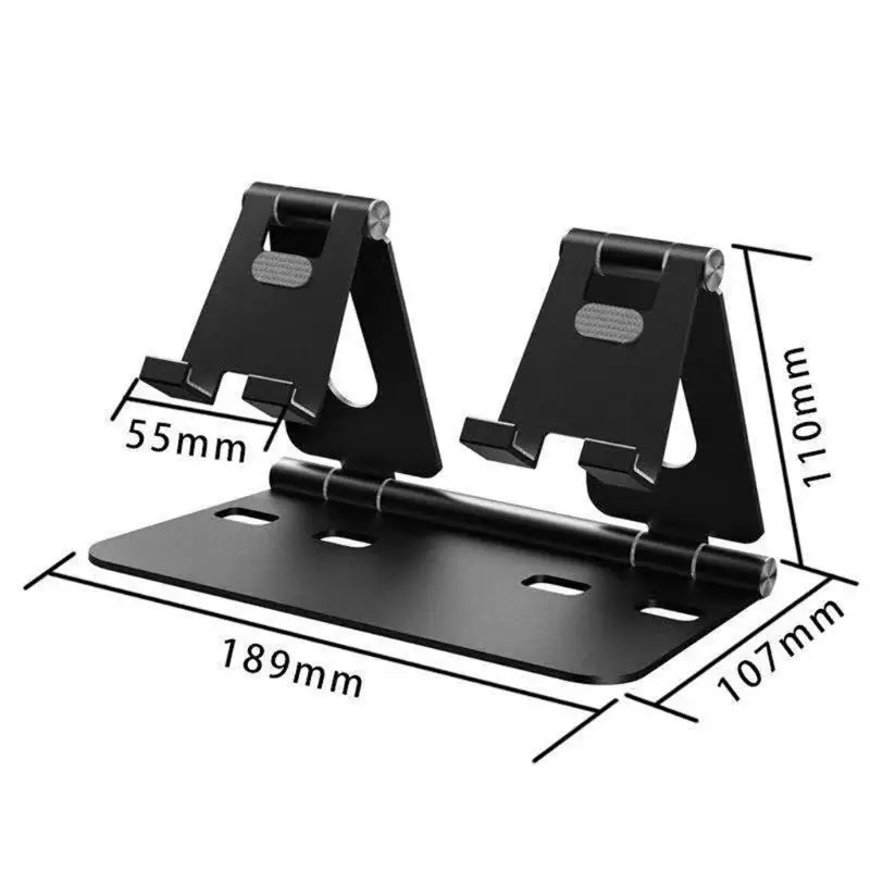 Aluminum Foldable Dual Phone Stand Mount Holder Cradle for Mobile Phone Tablet K3KB
Aluminum Foldable Dual Phone Stand Mount Holder Cradle for Mobile Phone Tablet K3KB