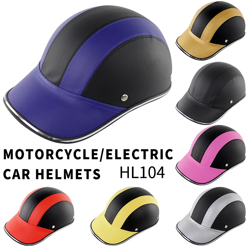 Мотоциклетный шлем PU casco кожаный kask мотоцикл с открытой половиной лица шлемы