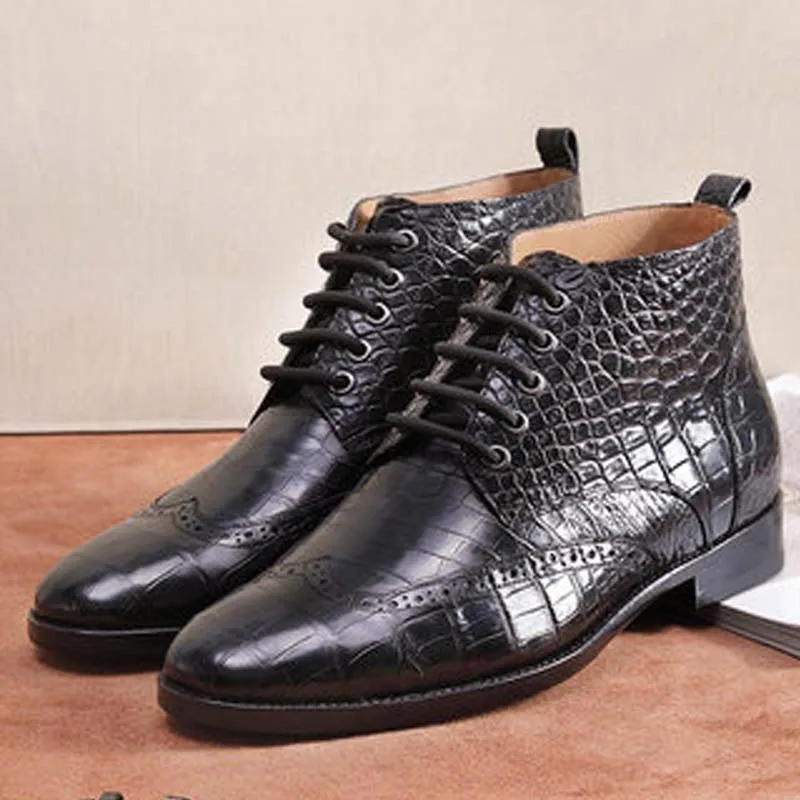 ouluoer import crocodile leather men boots Ankle boots autumn and winter men shoes leather high top black Martin boots for men
ouluoer import crocodile leather men boots Ankle boots autumn and winter men shoes leather high top black Martin boots for men