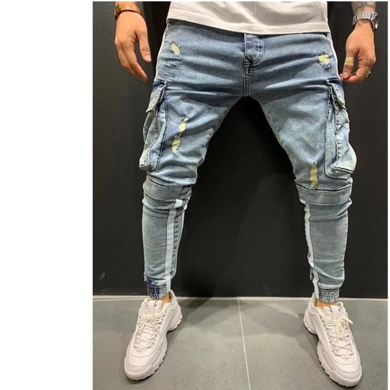 2021 Jeans Men Skinny Jeans Men Street Men Denim Jeans Blue Pencil Pants Multi-pocket men's jeans overalls
2021 Jeans Men Skinny Jeans Men Street Men Denim Jeans Blue Pencil Pants Multi-pocket men's jeans overalls