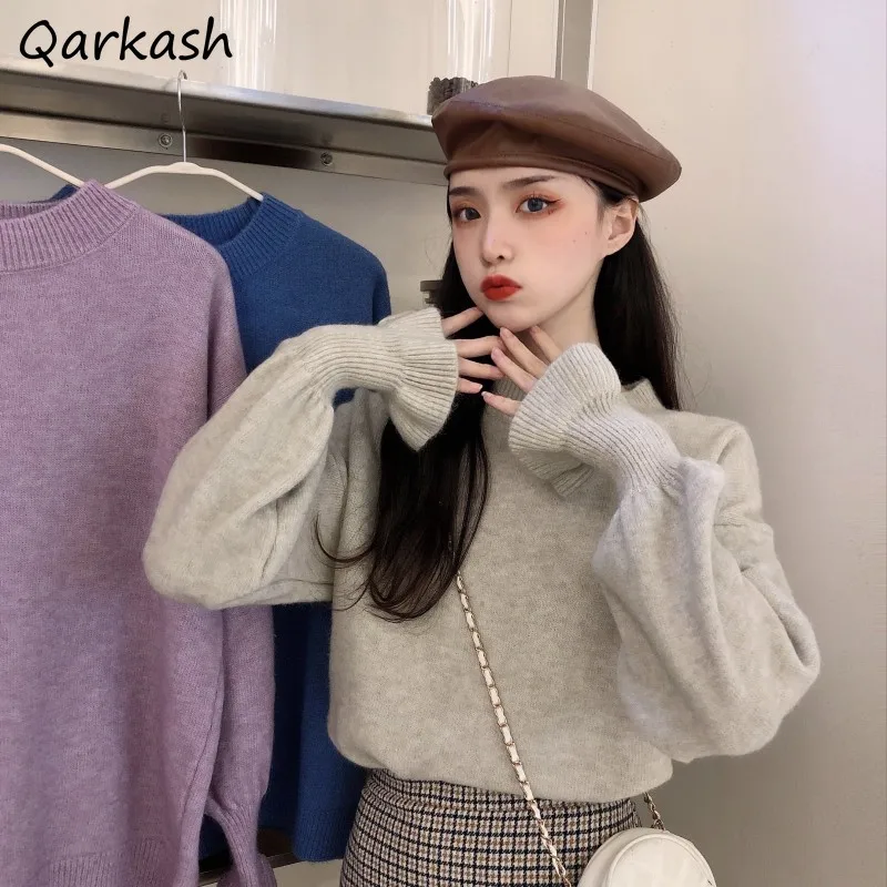 Pullovers Women O-neck Sweater Knitwear Warm Pure All-match Cozy Popular Daily Vintage Tender Ulzzang Puff-sleeve Stylish Ins
Pullovers Women O-neck Sweater Knitwear Warm Pure All-match Cozy Popular Daily Vintage Tender Ulzzang Puff-sleeve Stylish Ins