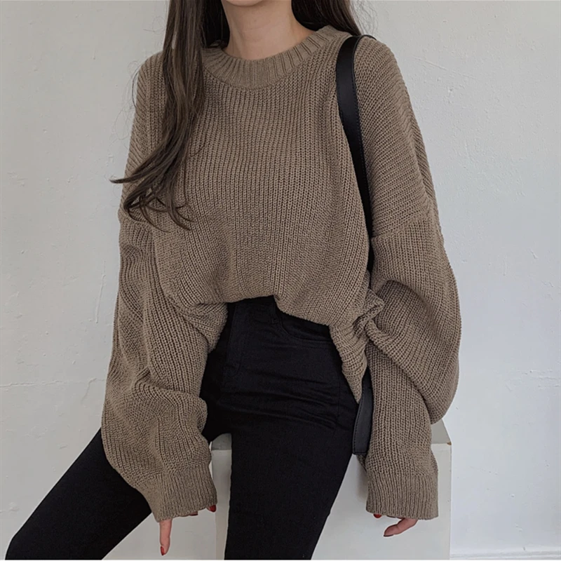 Autumn Winter Women Casual Sweater New Korean Style Elegant Knitted Pullovers Female Pullovers Fashion Solid Tops
Autumn Winter Women Casual Sweater New Korean Style Elegant Knitted Pullovers Female Pullovers Fashion Solid Tops