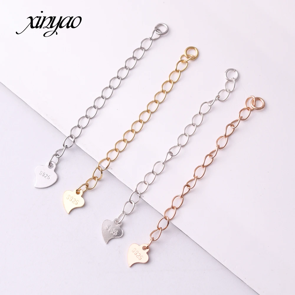 XINYAO 3/4/5cm 925 Sliver Extended Chain Heart Dropped Necklace Bracelet Extension Bulk DIY Bracelet Necklace Jewelry Finding
XINYAO 3/4/5cm 925 Sliver Extended Chain Heart Dropped Necklace Bracelet Extension Bulk DIY Bracelet Necklace Jewelry Finding