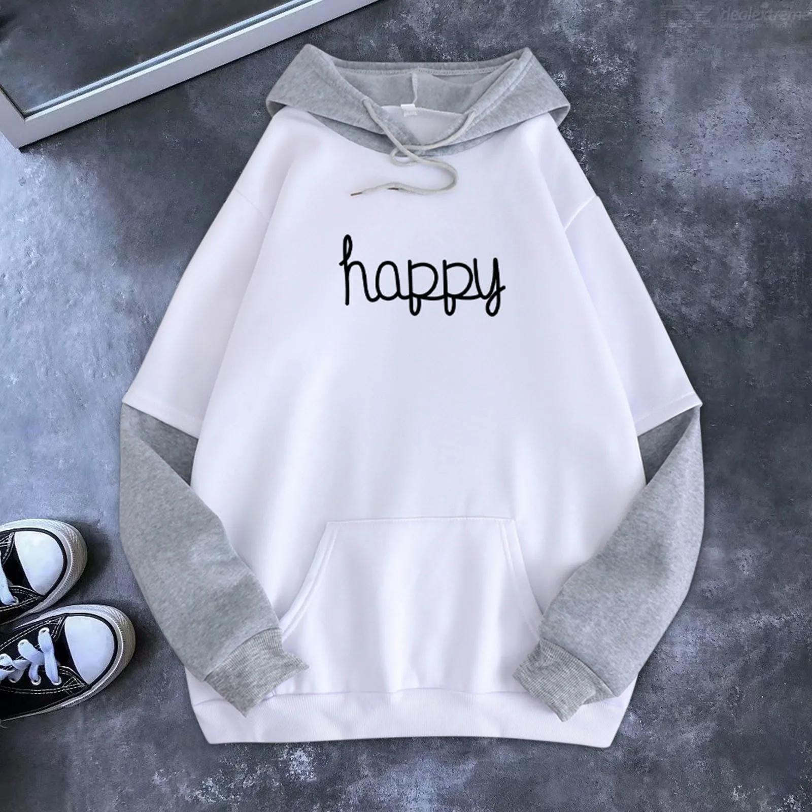 Women Hoodies Sweatshirt Happy Autumn Velvet Stitching Loose Plus Size Pullovers Pocket Hooded Couple Sweatshirt Sudadera D716#
Women Hoodies Sweatshirt Happy Autumn Velvet Stitching Loose Plus Size Pullovers Pocket Hooded Couple Sweatshirt Sudadera D716#