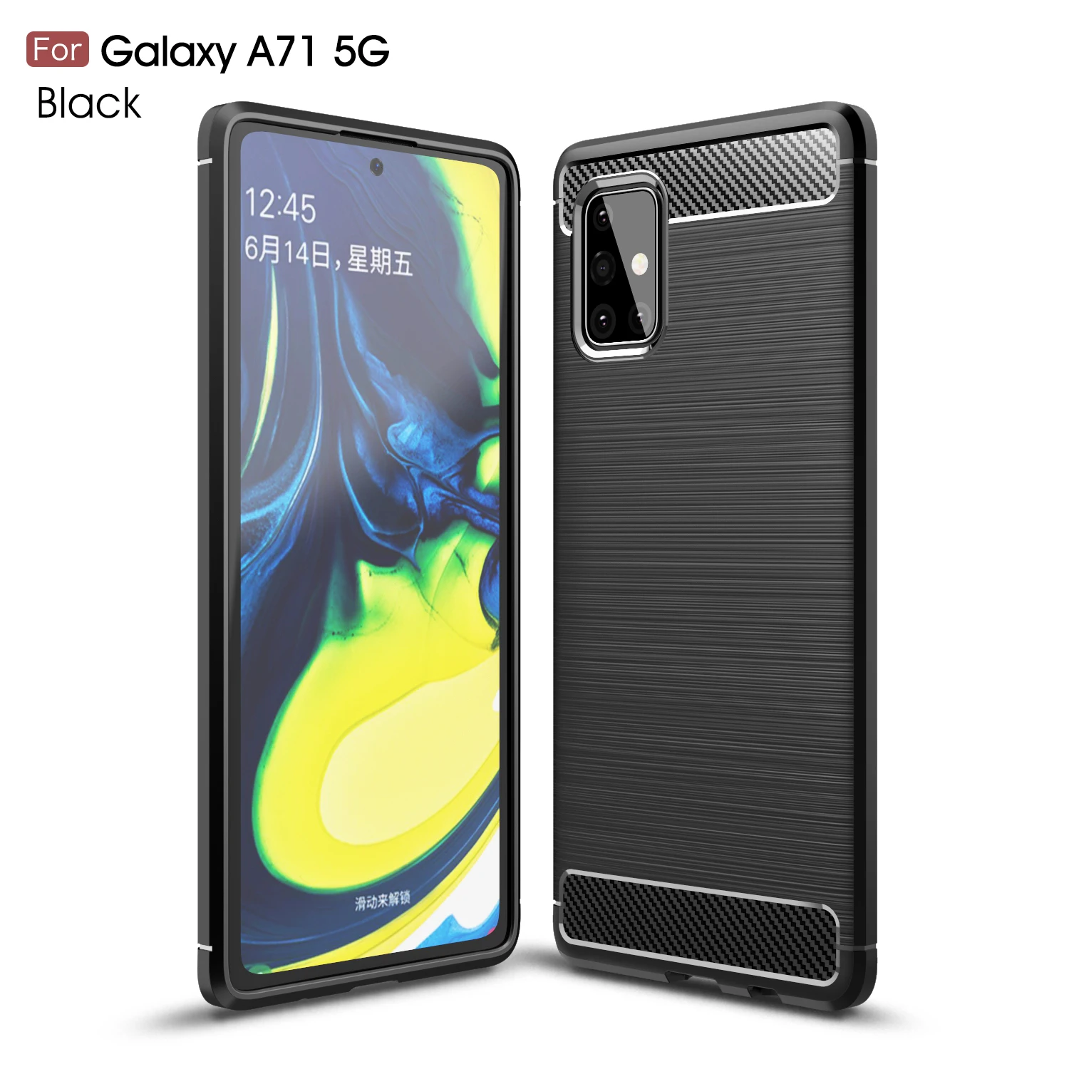 Fashion Shockproof Soft Carbon Fiber Case for Samsung Galaxy A71 5G Protective Back Cover Coque Phone Bags Cases|Бамперы| |