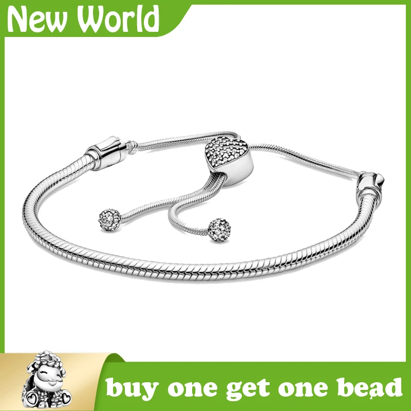 925 Silver Chain Charm Pandora Bracelet Love shape & S925 Logo Fit DIY Beads for Women Handmade Christmas Gift Original Jewelry
925 Silver Chain Charm Pandora Bracelet Love shape & S925 Logo Fit DIY Beads for Women Handmade Christmas Gift Original Jewelry