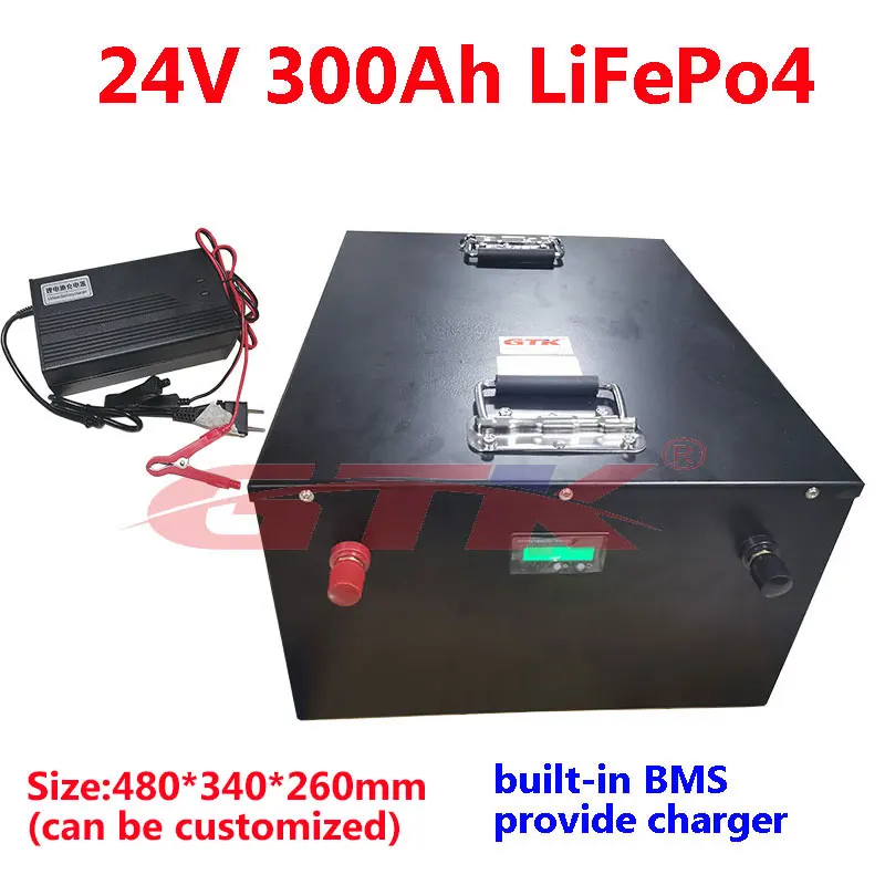 Заводская цена RV Camper Go Cart LiFepo4 24V 300Ah аккумулятор Встроенный BMS может подключаться