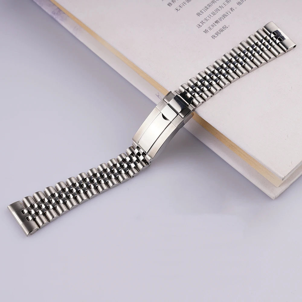 CARLYWET 22mm Silver Stainless Steel Replacement Wrist Watch Band Strap Bracelet Jubilee with Oyster Clasp For Seiko Tudor Omega
CARLYWET 22mm Silver Stainless Steel Replacement Wrist Watch Band Strap Bracelet Jubilee with Oyster Clasp For Seiko Tudor Omega