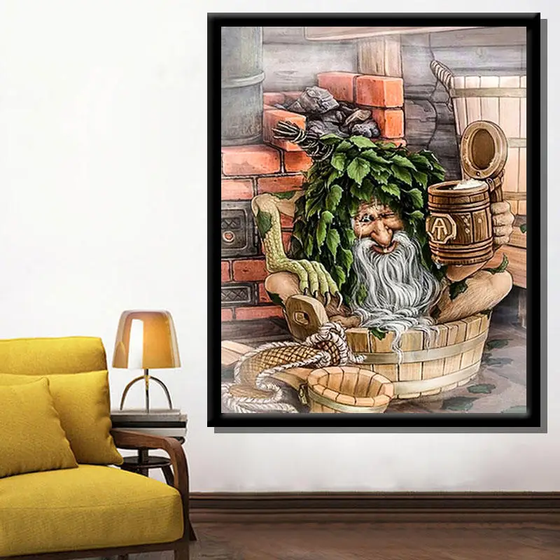 5D Diamond Painting Round Drill Cartoon Monster Old Man Bathing Diamond Paintings Embroidery Home Decoration Cross Stitch Gifts
5D Diamond Painting Round Drill Cartoon Monster Old Man Bathing Diamond Paintings Embroidery Home Decoration Cross Stitch Gifts