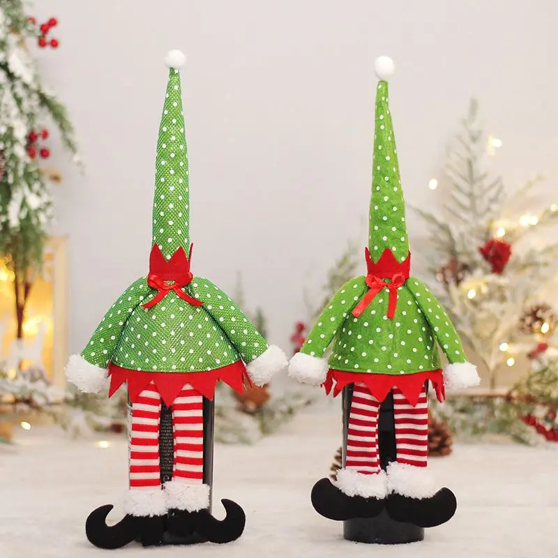 Merry Christmas Elf Wine Bottle Covers Xmas Wine Bottle Cover Bag Dress Navidad Noel Xmas New Year Home Party Decorations
Merry Christmas Elf Wine Bottle Covers Xmas Wine Bottle Cover Bag Dress Navidad Noel Xmas New Year Home Party Decorations