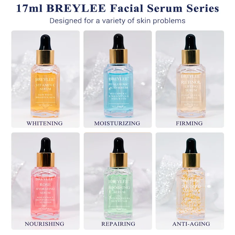 Serum Series Hyaluronic Acid Rose Nourishing Vitamin C Whitening 24k Gold Firming Soothing Repair Spots Remove Face Care Essence
Serum Series Hyaluronic Acid Rose Nourishing Vitamin C Whitening 24k Gold Firming Soothing Repair Spots Remove Face Care Essence