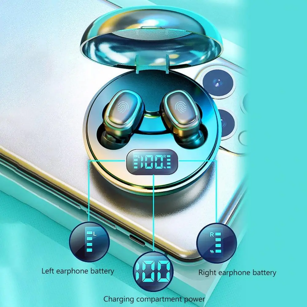 A10 TWS Bluetooth 5.0 Wireless HiFi In-Ear Earphones with Digital Charging Box
A10 TWS Bluetooth 5.0 Wireless HiFi In-Ear Earphones with Digital Charging Box
