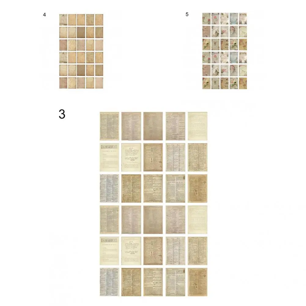 Lightweight 30Pcs/Set Fashion Diary Journal Embellishment Paper Long Lasting Scrapbooking Paper Thicken for Desktop
Lightweight 30Pcs/Set Fashion Diary Journal Embellishment Paper Long Lasting Scrapbooking Paper Thicken for Desktop