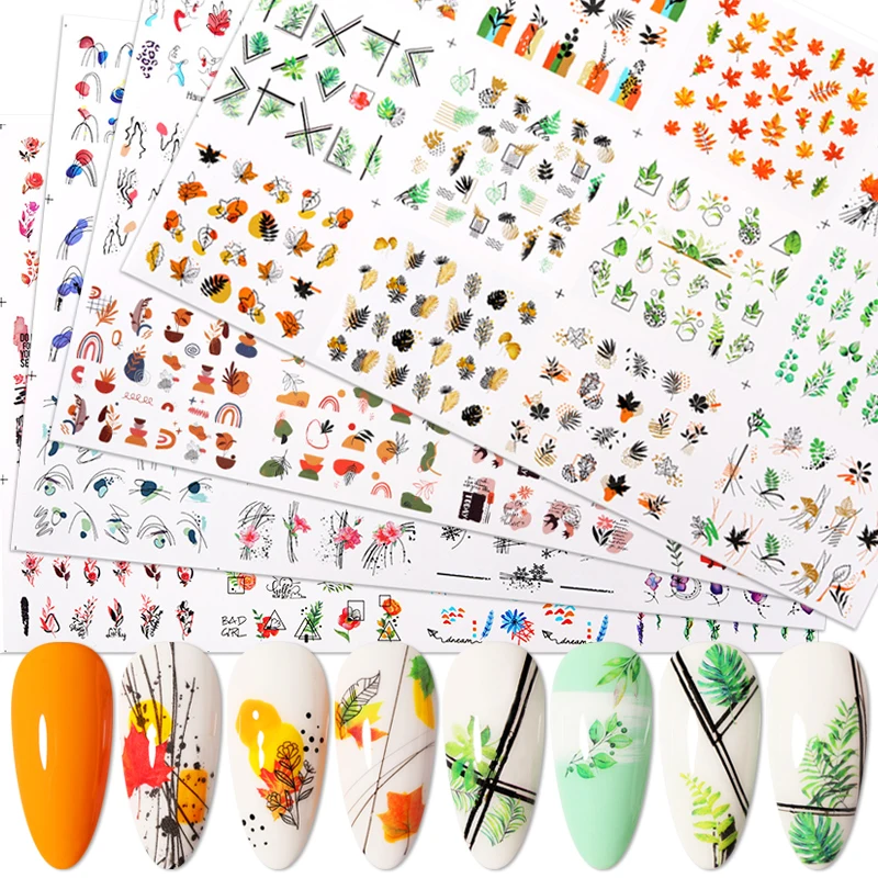 12Designs Simple Green Leaves Flower Nail Water Decals Harunouta Geometric Lines Watermarks Stickers Decoration Manicures
12Designs Simple Green Leaves Flower Nail Water Decals Harunouta Geometric Lines Watermarks Stickers Decoration Manicures