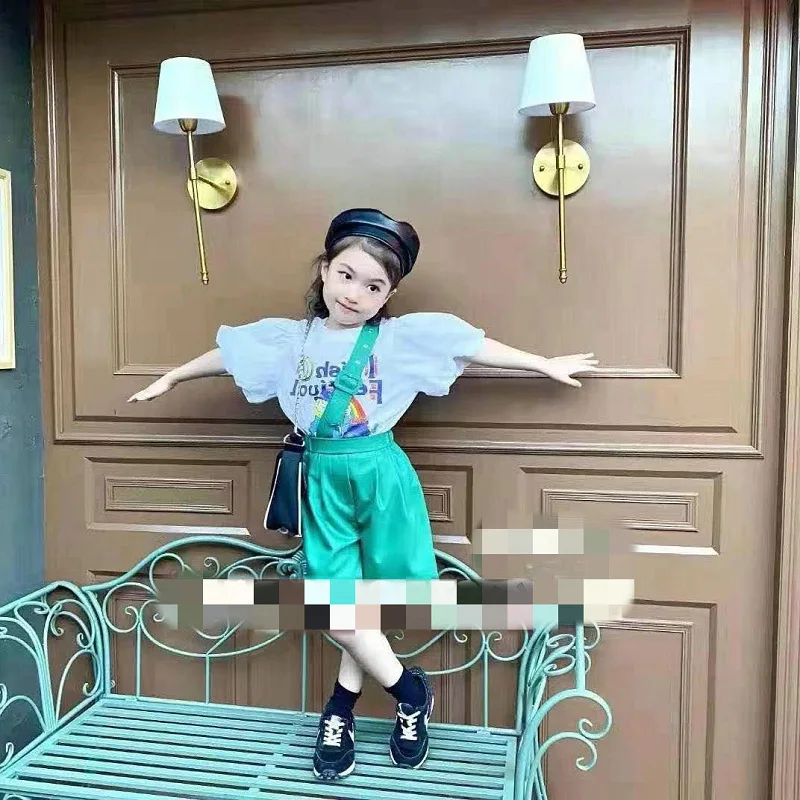 2-7 Years Toddler Girls Clothes Suit Summer Kids Baby Cartoon Fashion Sets Puff Sleeve Print Tops Suspender Shorts Girls 2pcs
2-7 Years Toddler Girls Clothes Suit Summer Kids Baby Cartoon Fashion Sets Puff Sleeve Print Tops Suspender Shorts Girls 2pcs