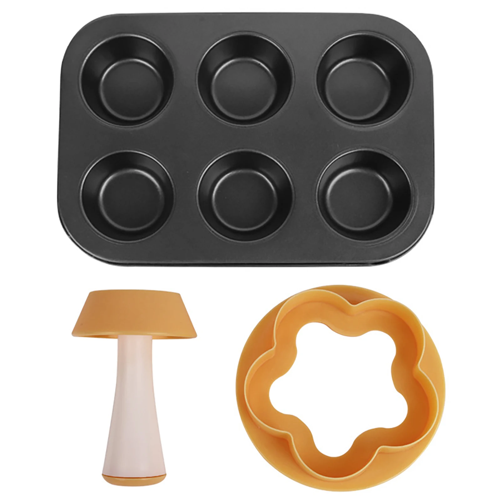 Creative Cake Cup Mould + 6 Cup Cake Mould Two Piece Biscuit Mould Baking Tool Set More Durable And Easy To Clean
Creative Cake Cup Mould + 6 Cup Cake Mould Two Piece Biscuit Mould Baking Tool Set More Durable And Easy To Clean