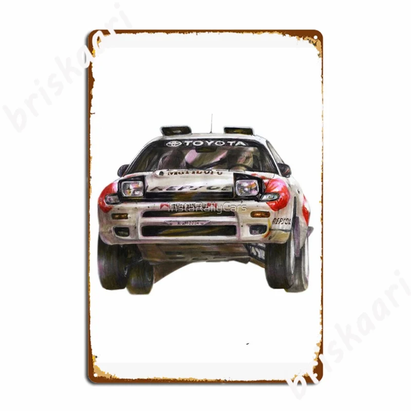 Carlos Sainz Celica Wrc Metal Signs Cinema Living Room Kitchen Design Plaques Tin sign Posters | &