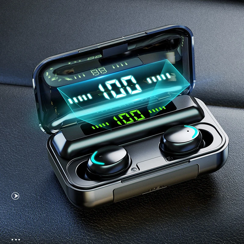 TWS Bluetooth Earphones V5.0 Wireless Headphones 9D Stereo Music IPX7 Waterproof Touch Earbuds with 2200mAh Long Battery Life
TWS Bluetooth Earphones V5.0 Wireless Headphones 9D Stereo Music IPX7 Waterproof Touch Earbuds with 2200mAh Long Battery Life
