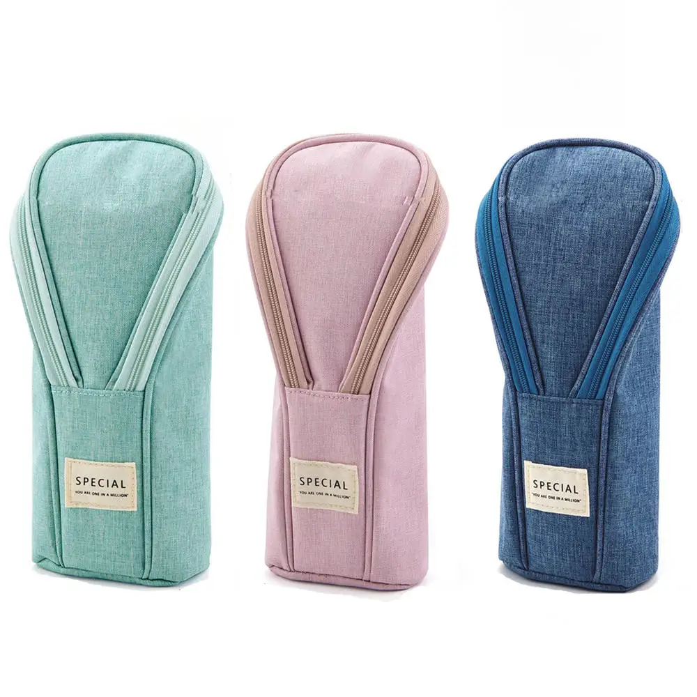 Stand Up Pencil Case Canvas Pencil Holder Bracket Function Desk Stationery Pouch Bag Organizer for Students
Stand Up Pencil Case Canvas Pencil Holder Bracket Function Desk Stationery Pouch Bag Organizer for Students