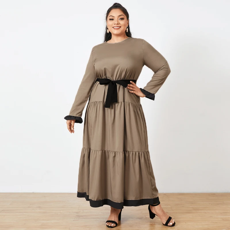 ZANZEA Elegant Ruffle Belted Sundress Stylish Plus Size Women Casual Long Sleeve Work Dress Oversized Solid Holiday Party Kaftan
ZANZEA Elegant Ruffle Belted Sundress Stylish Plus Size Women Casual Long Sleeve Work Dress Oversized Solid Holiday Party Kaftan