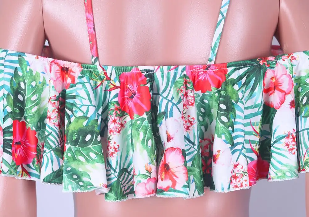 Ruffles Floral Print Bodycon Swim Suit Sexy Spaghetti Strap Off Shoulder Vest Crop Top + Shorts Summer Beach Two Piece Set Women
Ruffles Floral Print Bodycon Swim Suit Sexy Spaghetti Strap Off Shoulder Vest Crop Top + Shorts Summer Beach Two Piece Set Women