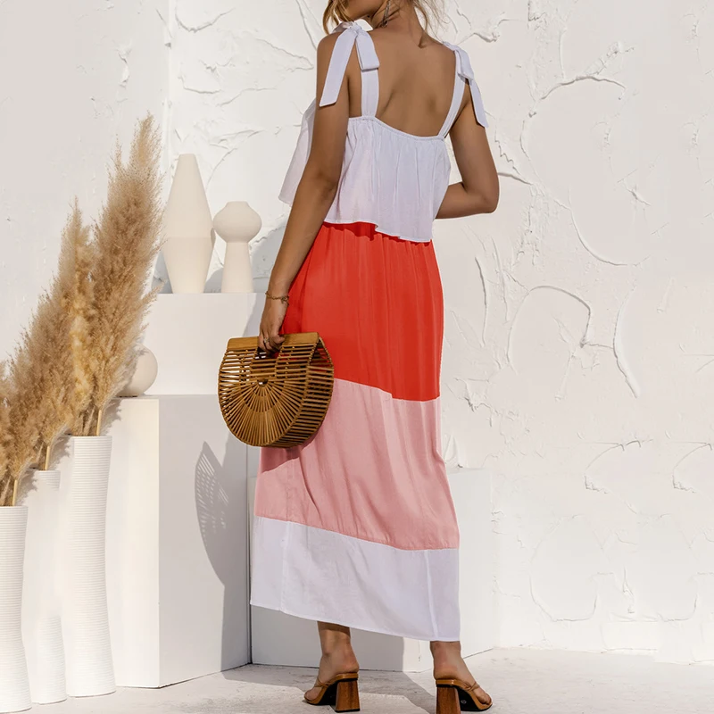 Women Maxi Dress Spaghetti Strap Sleeveless Ruffle Dresses Summer Patchwork Beach Boho Long Dress Casual Robe Femme Vestdio 2XL
Women Maxi Dress Spaghetti Strap Sleeveless Ruffle Dresses Summer Patchwork Beach Boho Long Dress Casual Robe Femme Vestdio 2XL